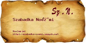 Szabadka Noémi névjegykártya