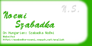 noemi szabadka business card
